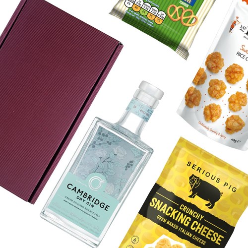 Cambridge Dry Gin 70cl Nibbles Hamper